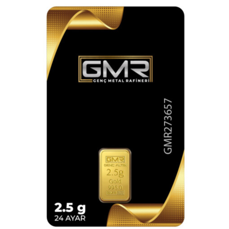 2.5 Gram 24 Ayar Külçe Altın