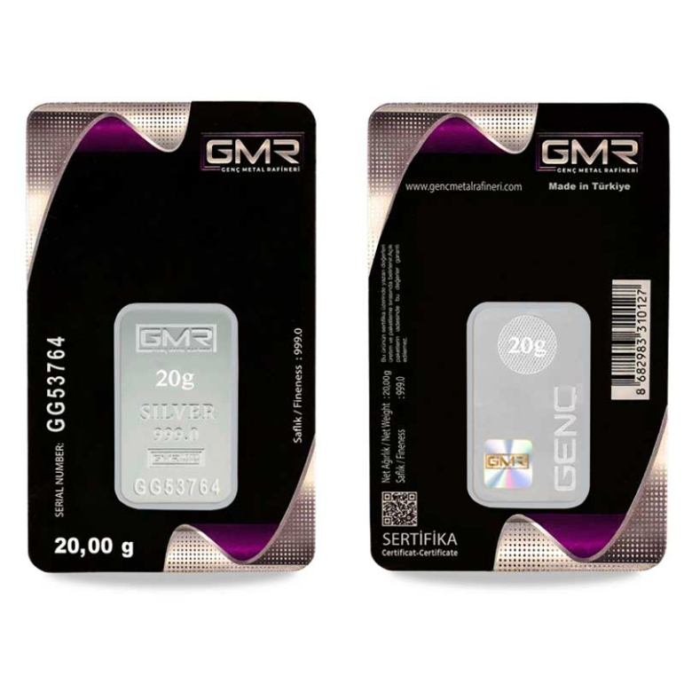 20 gr GMR Gümüş Külçe 999.0